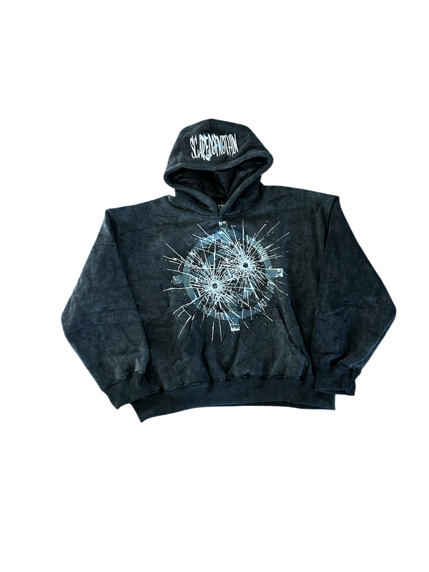 Scaredofnothin charcoal hoodie
