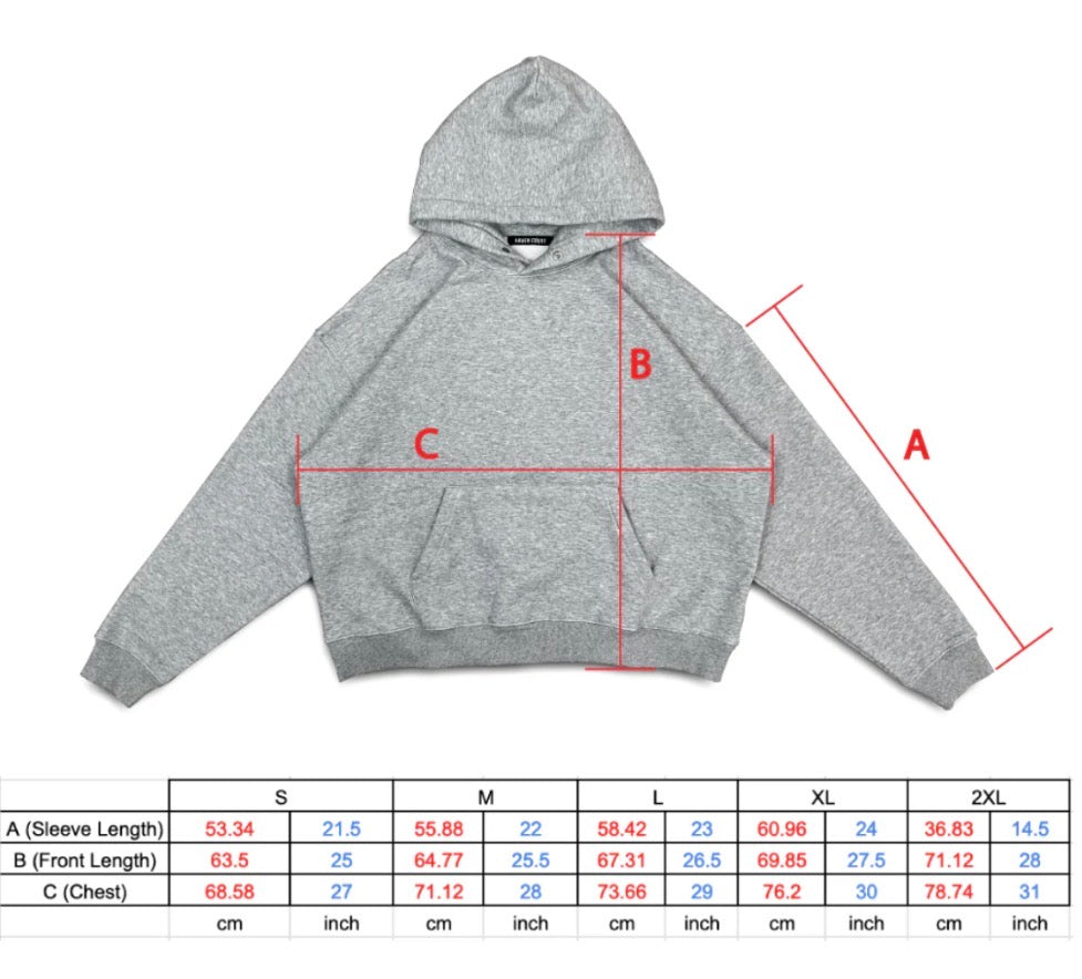 Scaredofnothin charcoal hoodie